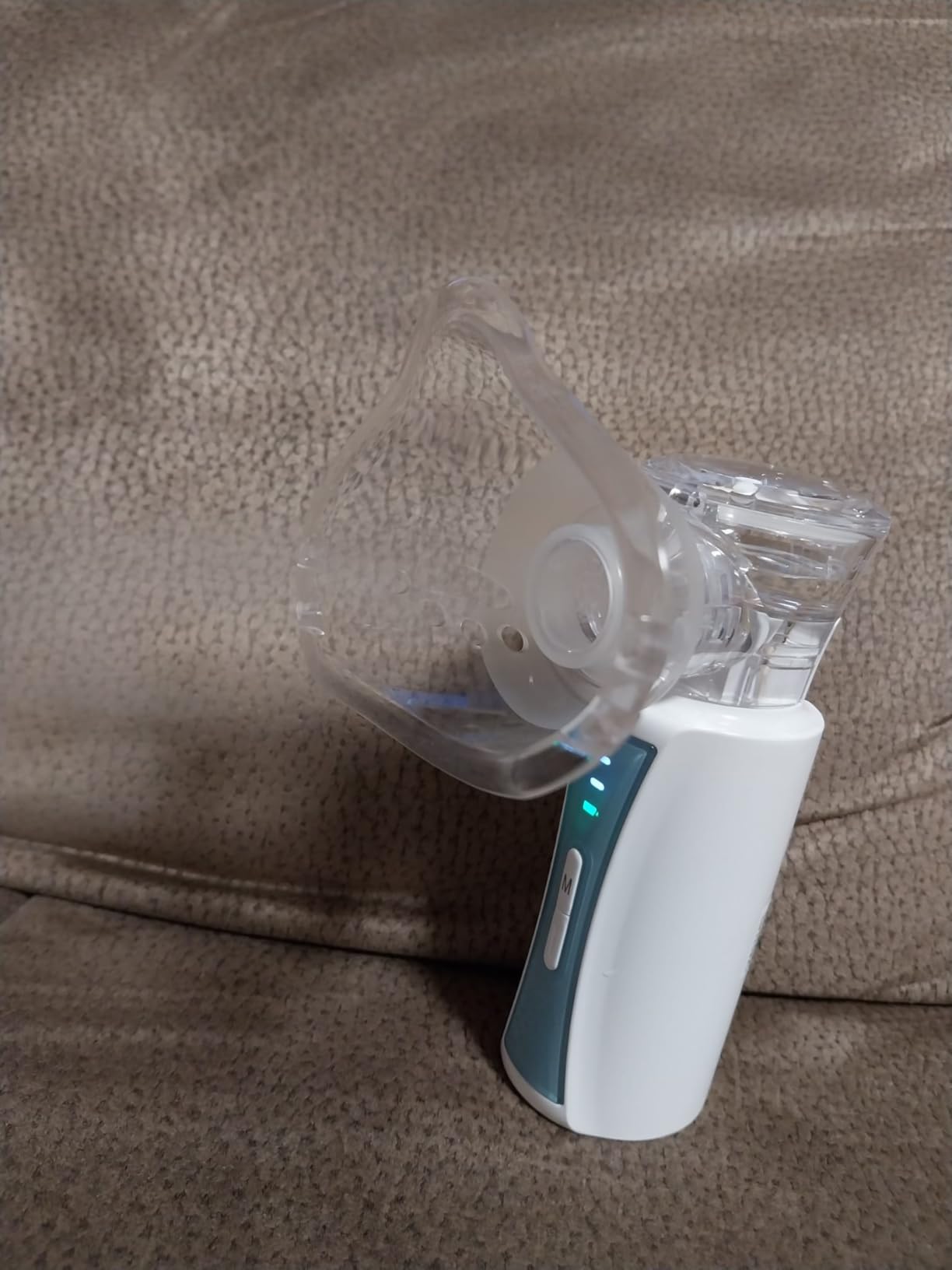 NIKYPJ Inhaler Inhalator USB blau-weiß Mesh-Vernebler 1-5 µm