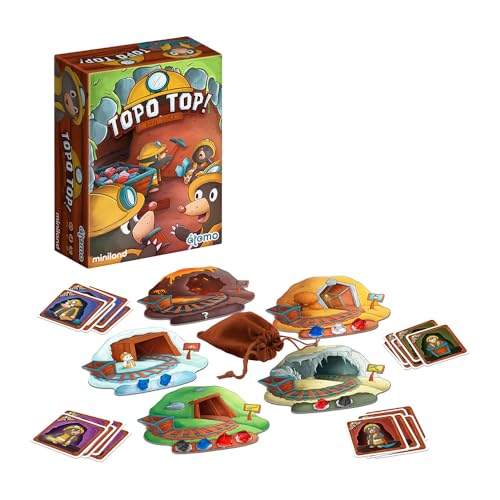Miniland Topo Top Brettspiel ab 6 Jahren Edelsteine Strategie