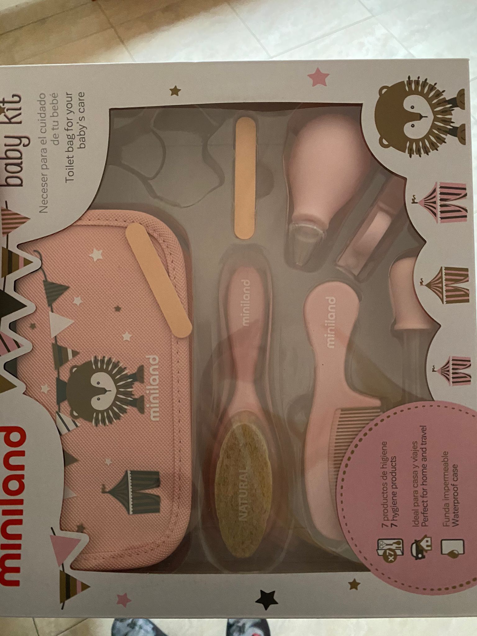Miniland Baby Kit Dreamland Pflegeset Bear 6-teilig Tasche
