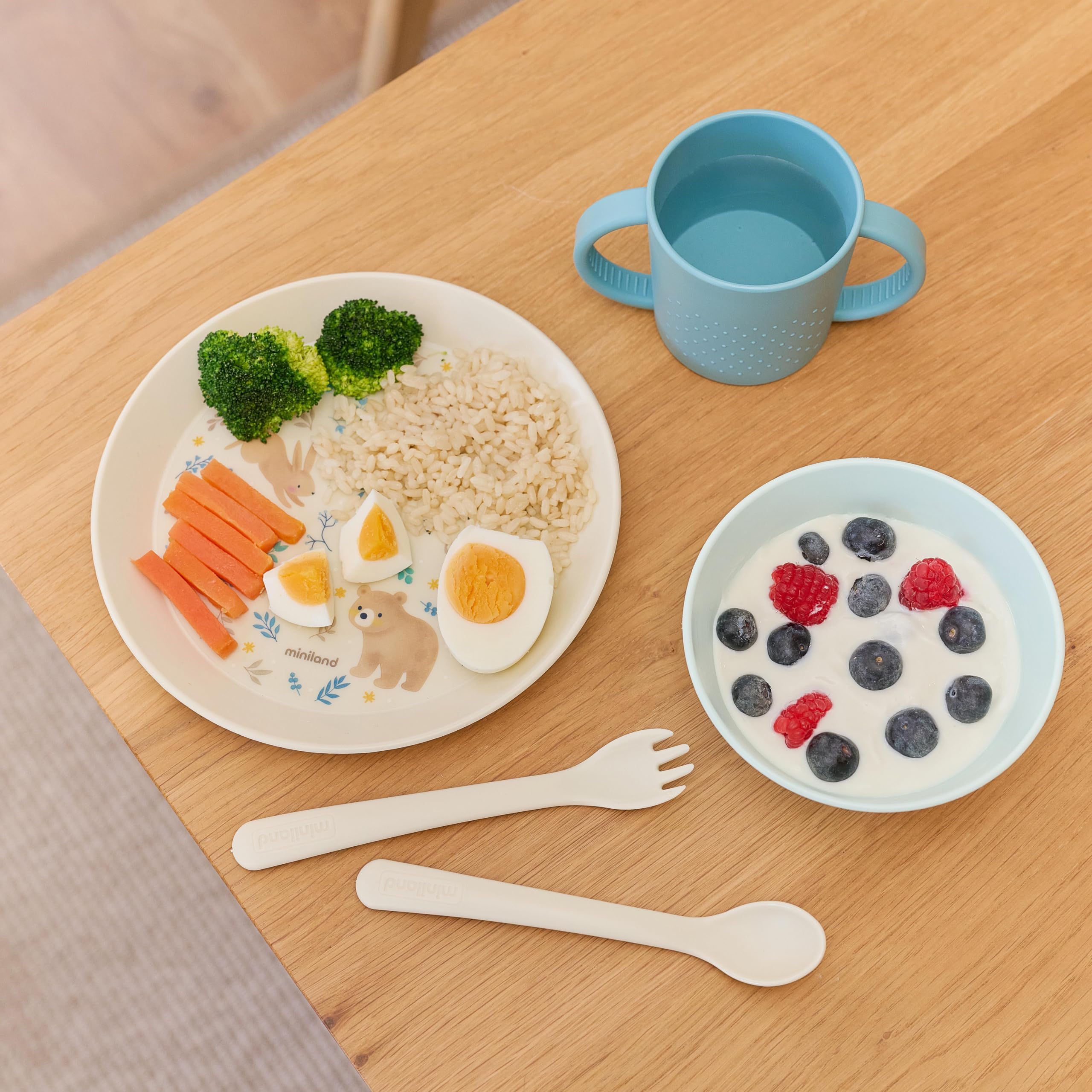 Miniland Meal Set Dreamland Baby Geschirrset BPA-frei Teller Becher