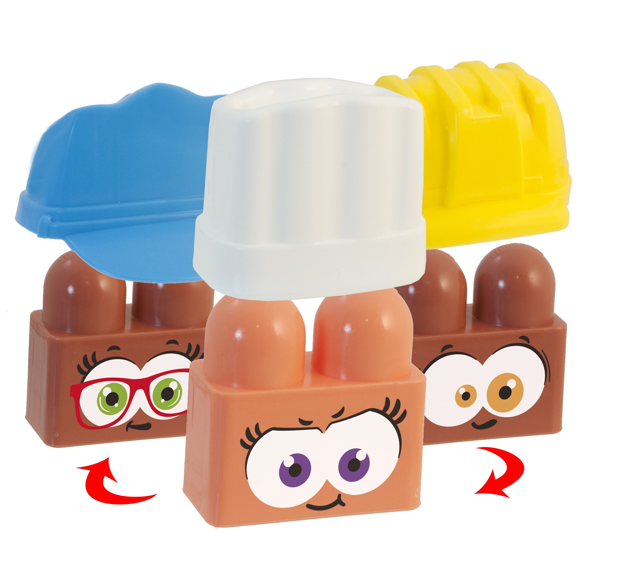 Miniland Job Blocks 32340 Steckfiguren Berufe 6 Figuren