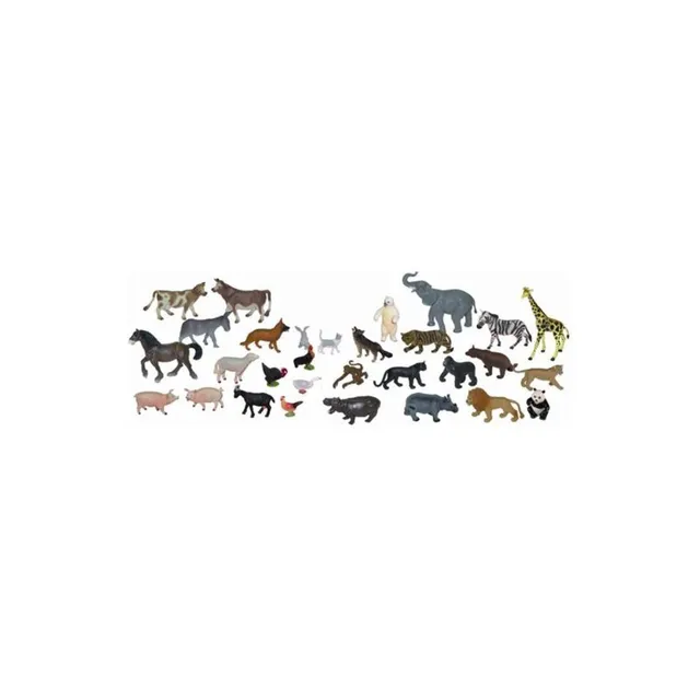 Miniland Tierfiguren Set Wild- und Farmtiere 30 Teile