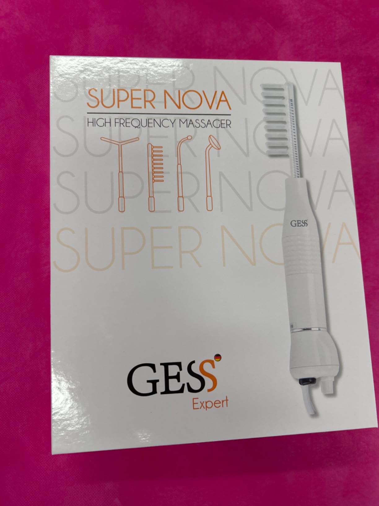 GESS SuperNova Darsonval Hochfrequenzgerät Gesicht & Haare 4 Elektroden