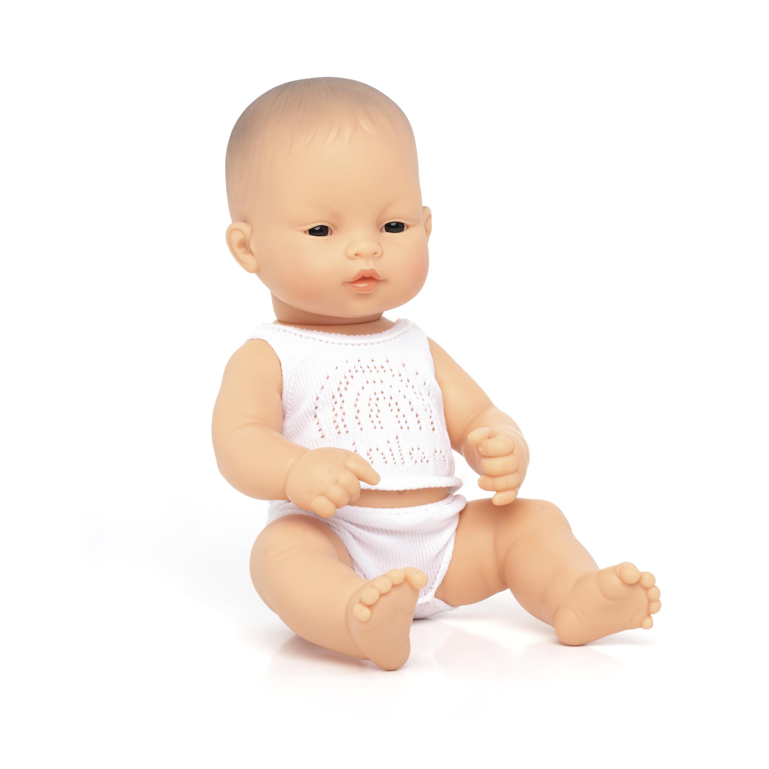 Miniland Dolls Babypuppe Junge 32 cm asiatisch Vinyl Unterwäsche