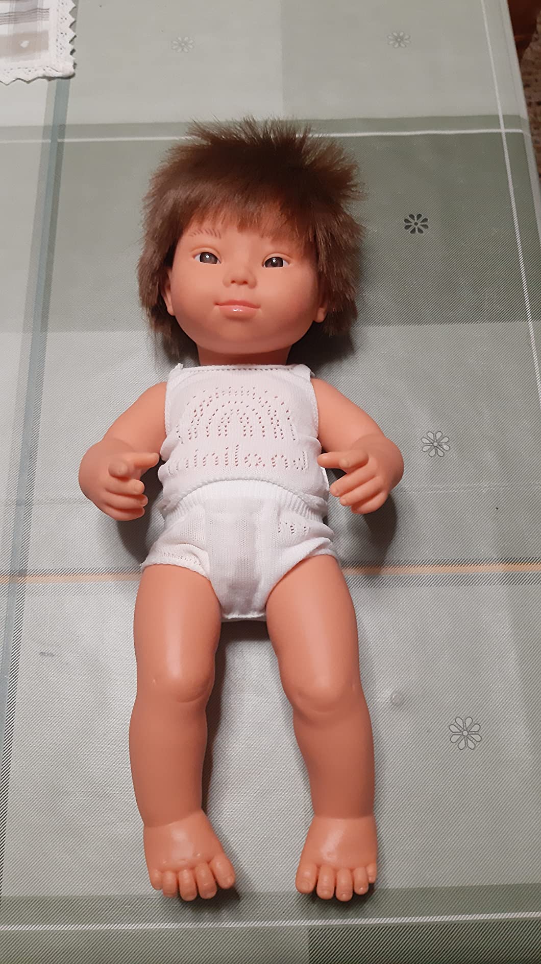 Miniland Dolls 31170 Babypuppe 38cm Junge Down Syndrom