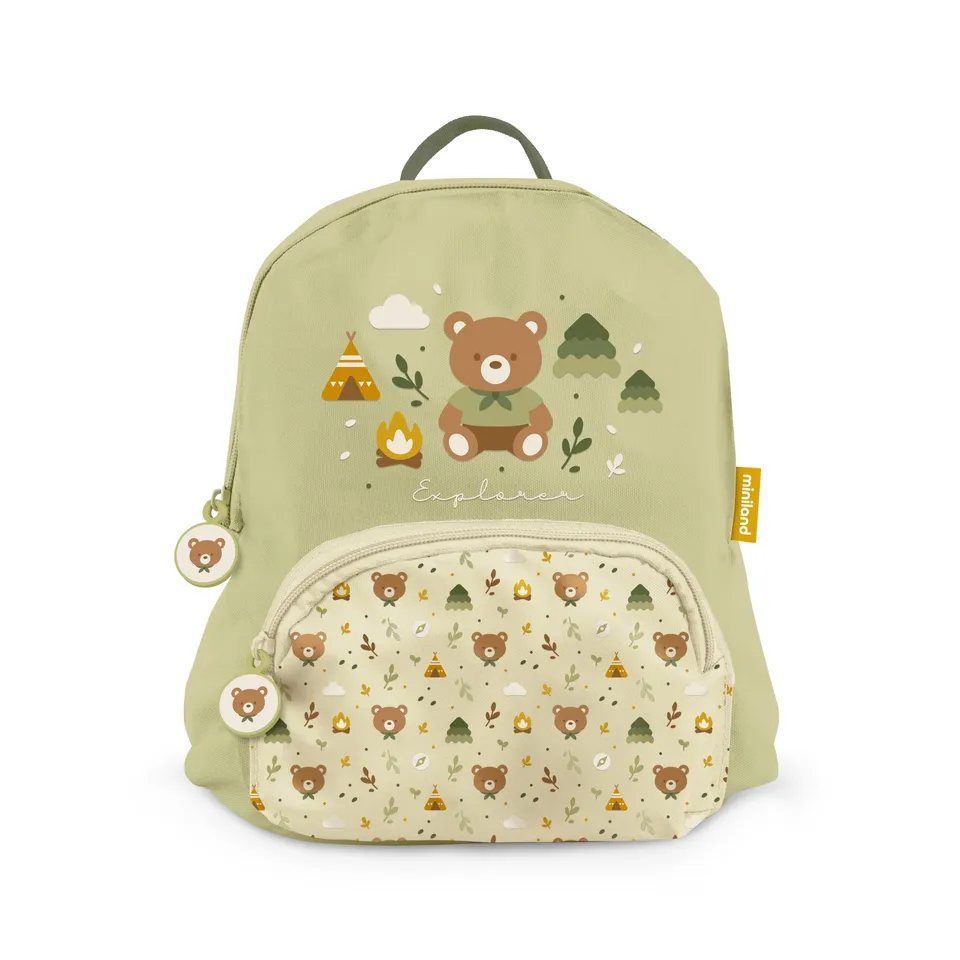 Miniland Backpack Explorer Kinderrucksack Grün