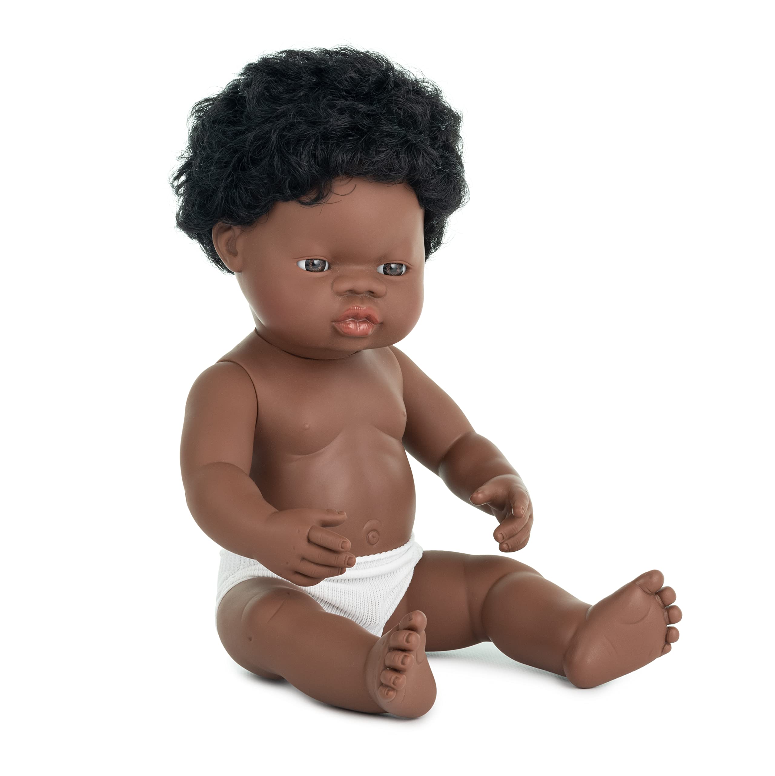 Miniland 31053 Babypuppe Afrikanischer Junge 38 cm Puppe
