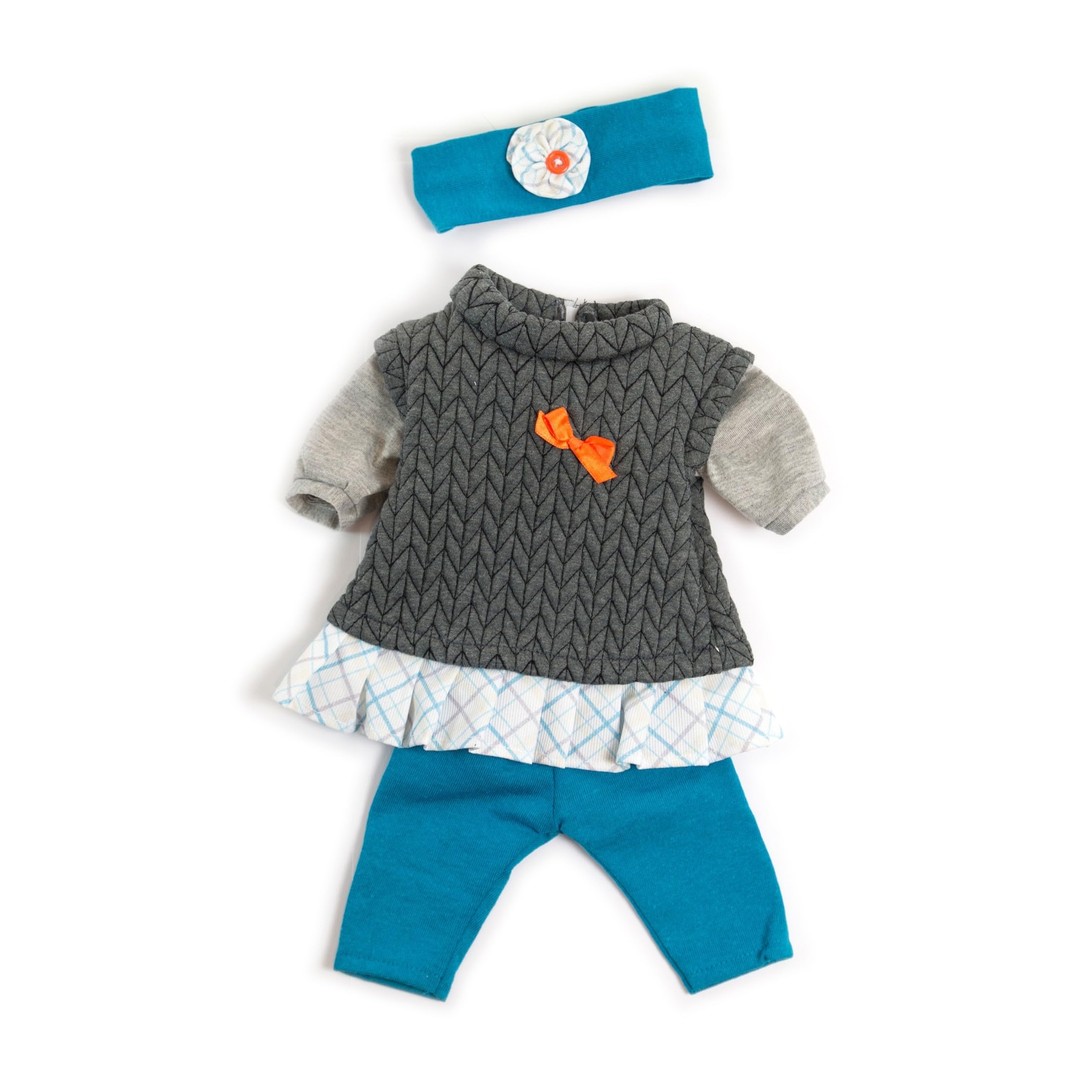 Miniland Puppenkleidung 40 cm Kleid Leggings Stirnband
