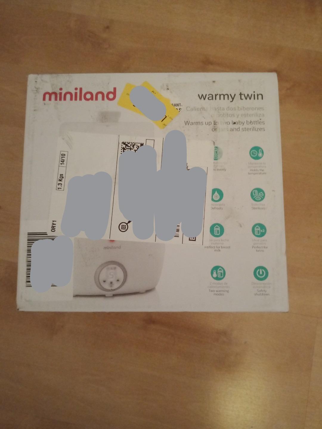 Miniland Nutrition Flaschenwärmer Sterilisator 2 Flaschen