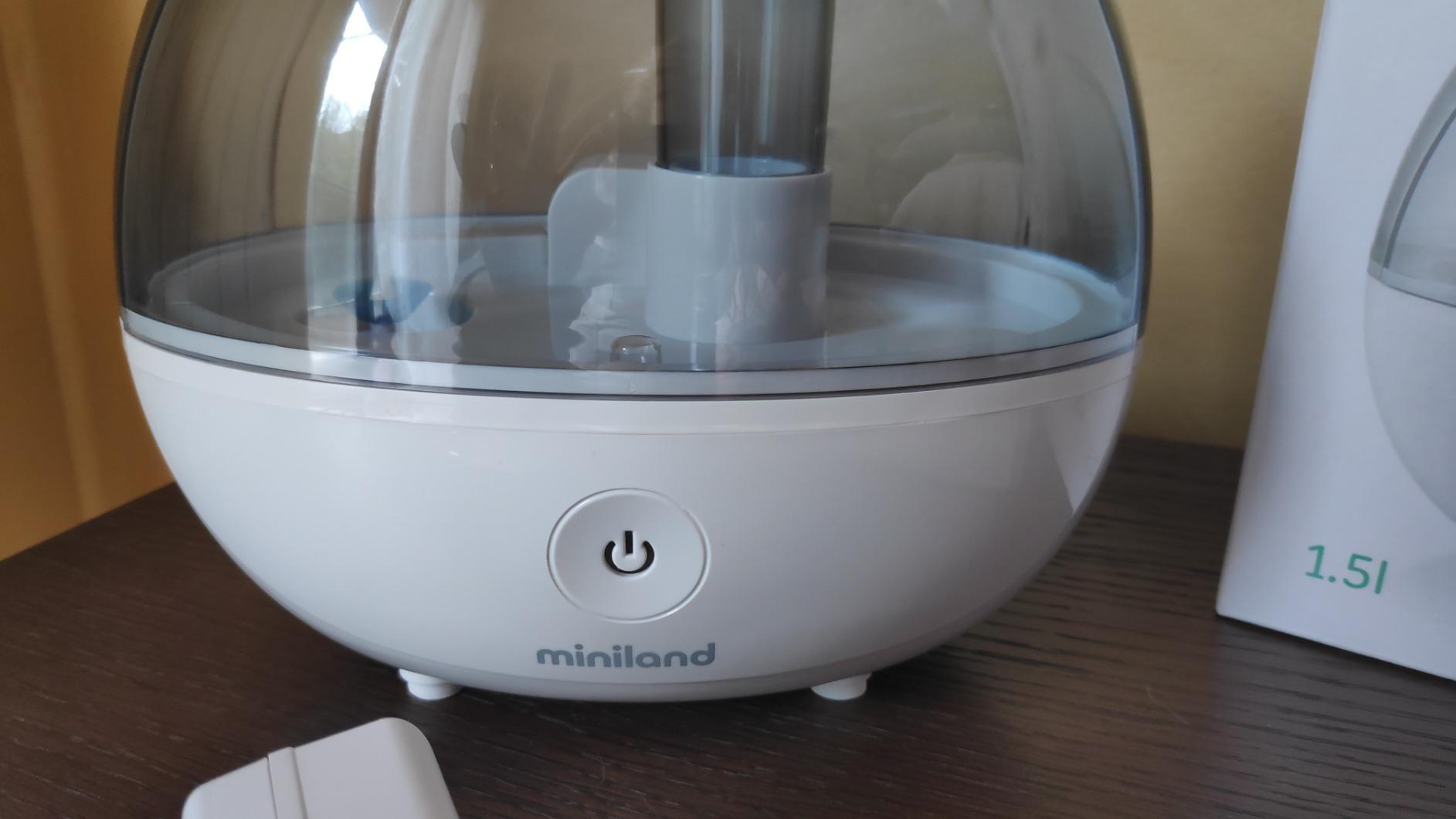 Miniland 89173 humidrop Luftbefeuchter Weiß 1,5L Duftöl