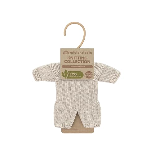 Miniland Dolls Strickpyjama beige für 21 cm Puppen Recycling