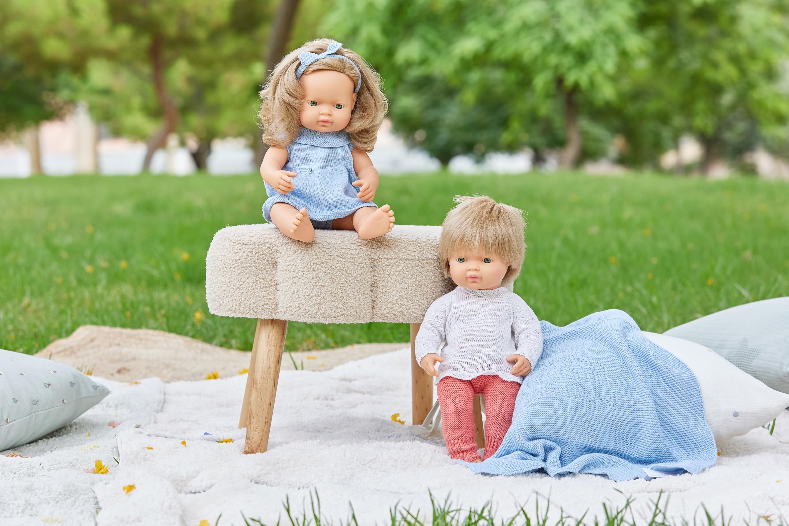 Miniland 31151 Baby Puppe 38 cm Europäischer Junge anatomisch