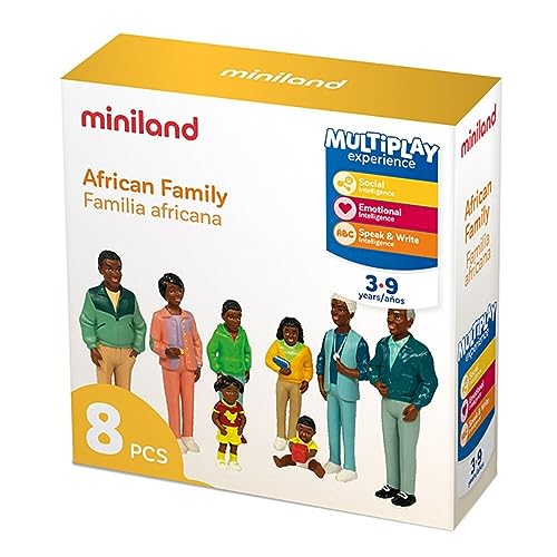Miniland SEL Afrikanische Familie Spielfiguren 8er 12,5cm