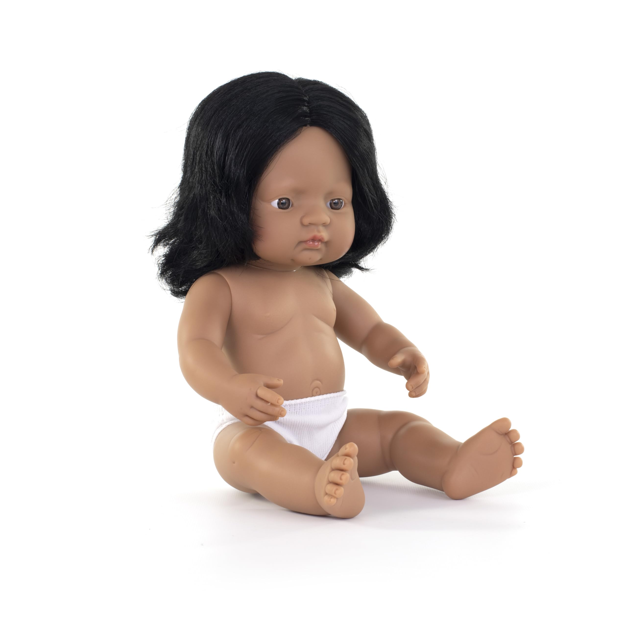 Miniland Babypuppe Südamerikanisches Mädchen 38cm 31058 Vinyl