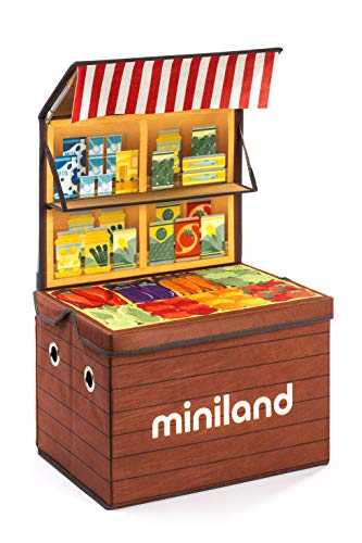 Miniland Market Box Spielladen Truhe 70 cm Markt