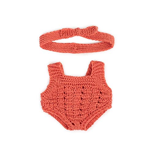 Miniland Dolls Strickset 21 cm Puppenkleidung korall Strampler