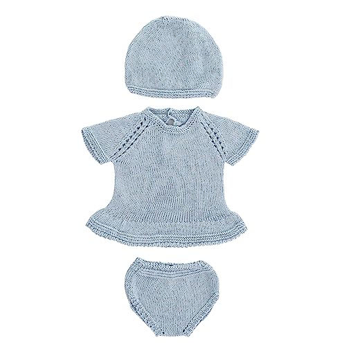 Miniland Dolls Puppenkleidung 40 cm blau 3-tlg Recycling-Strick