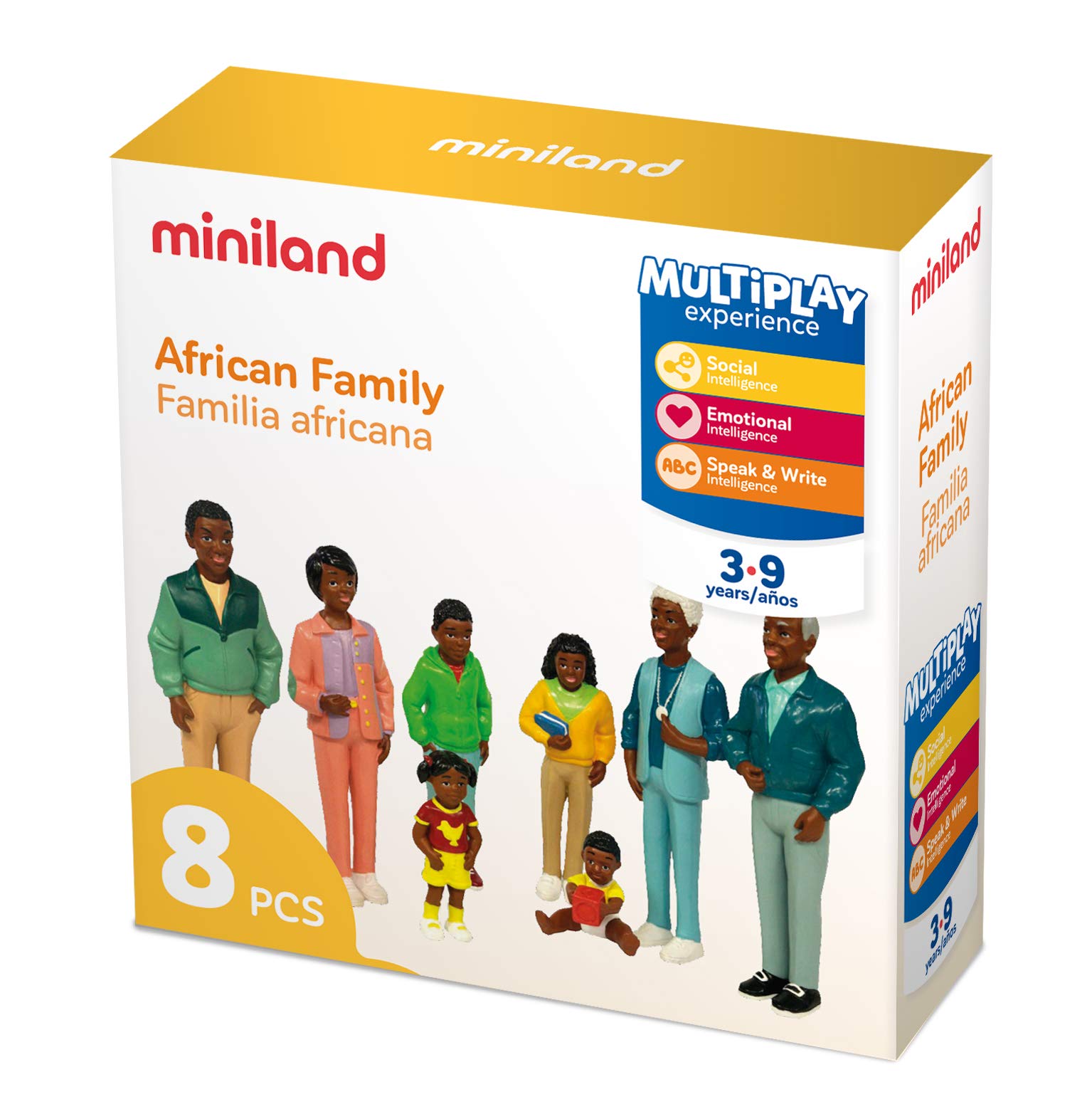 Miniland SEL Afrikanische Familie Spielfiguren 8er 12,5cm