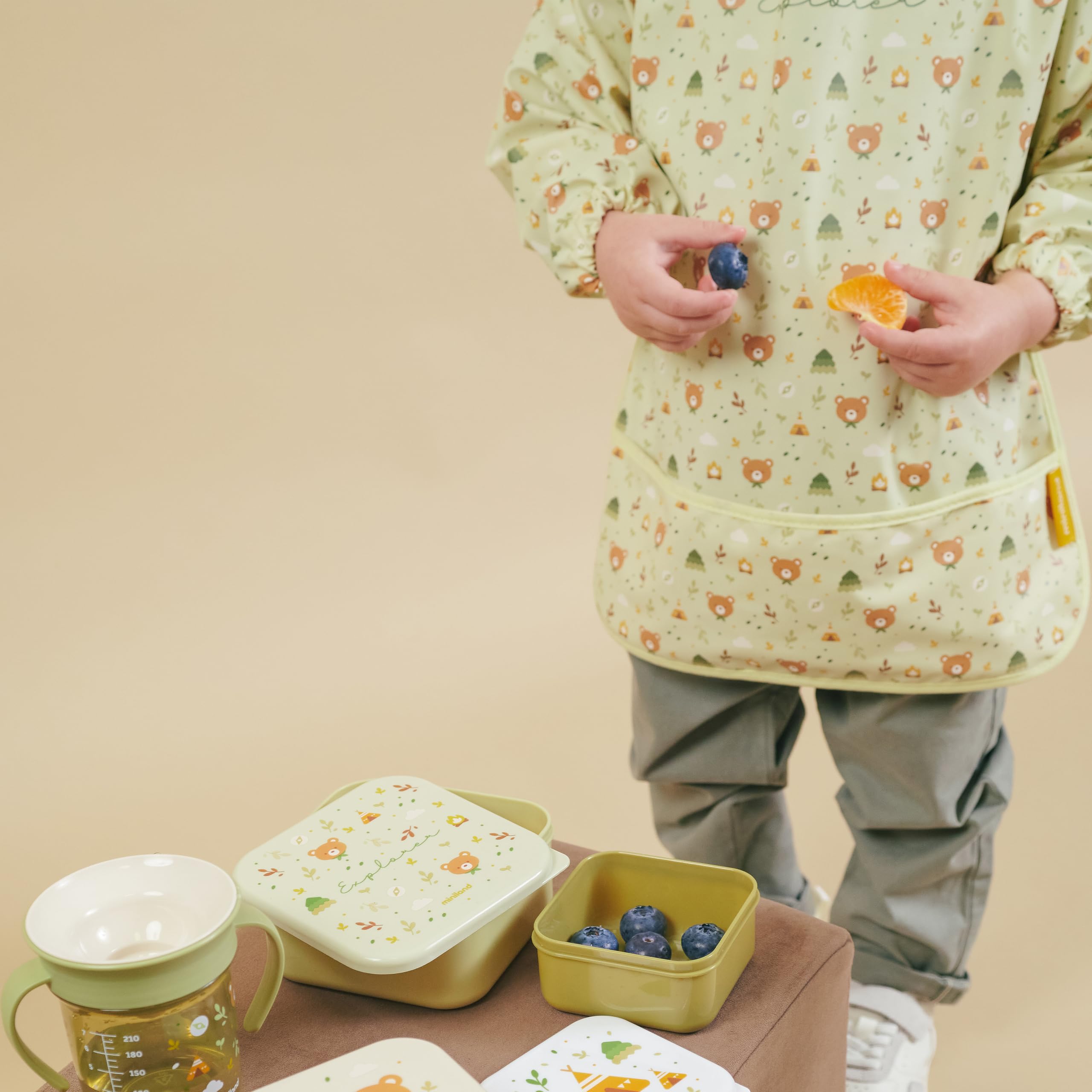 Miniland Soft Biby Explorer Lätzchen Langarm wasserdicht