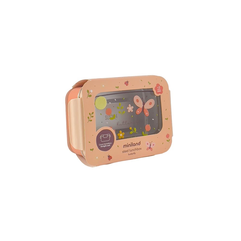 Miniland Steel Lunchbox Butterfly Brotdose 800 ml Edelstahl