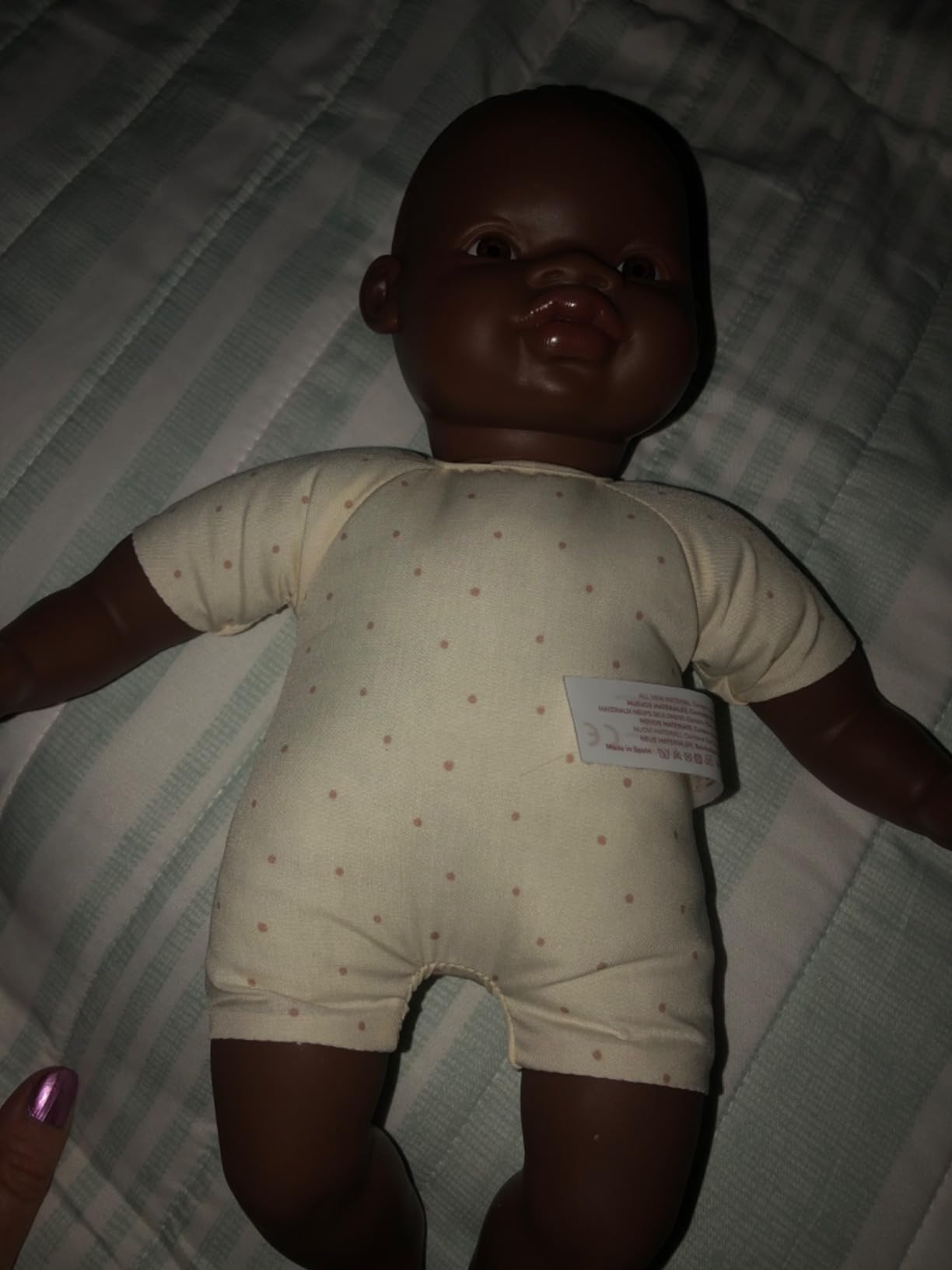 Miniland Dolls Babypuppe 32 cm afrikanisch Stoffkörper