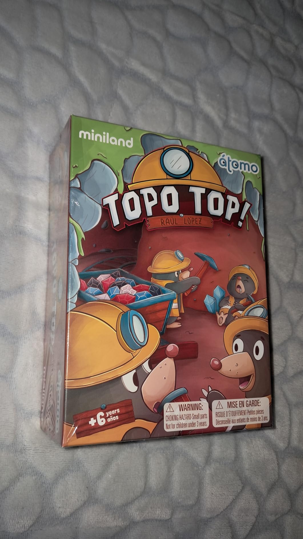Miniland Topo Top Brettspiel ab 6 Jahren Edelsteine Strategie