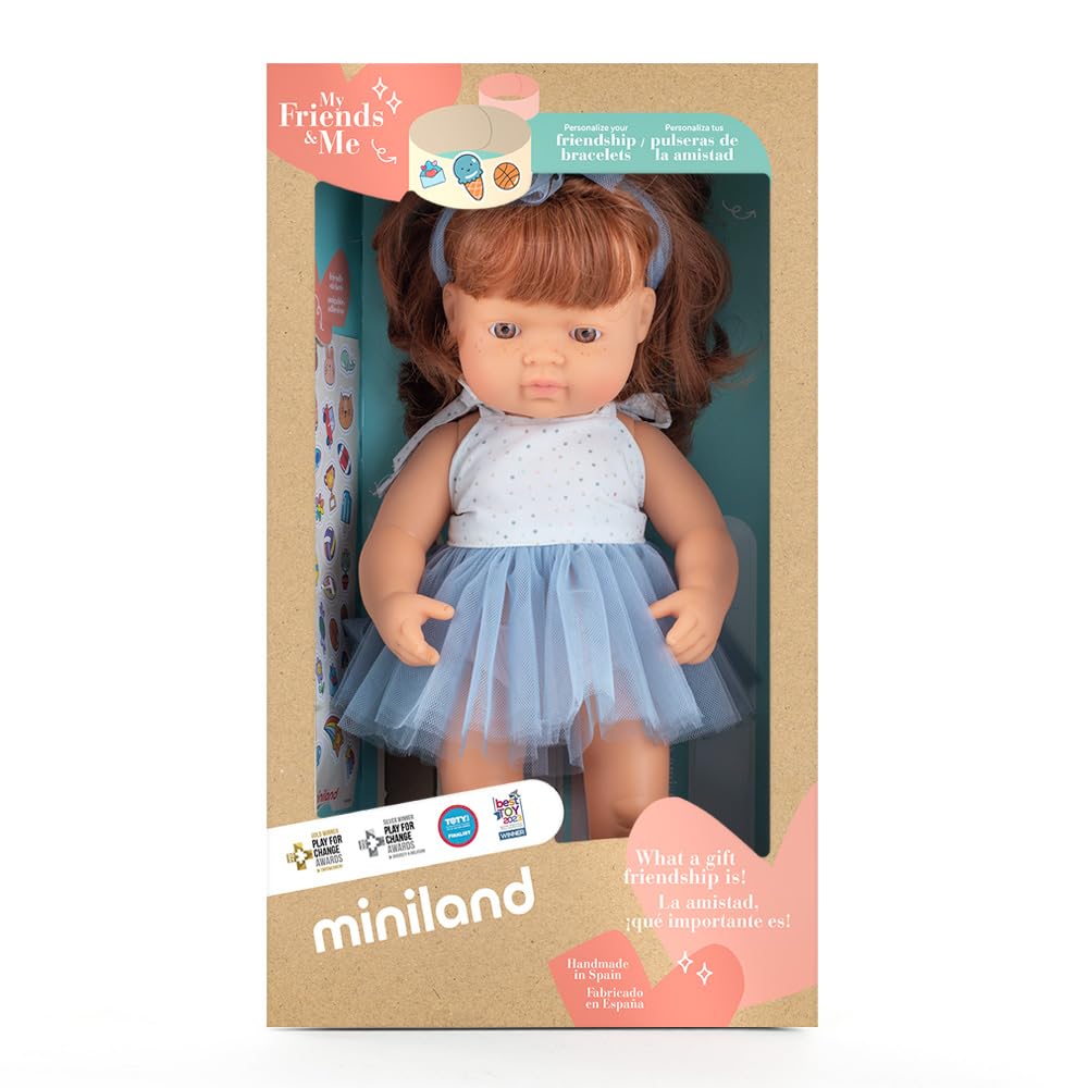 Miniland My Friends Puppe 38cm Mädchen rothaarig Vinyl