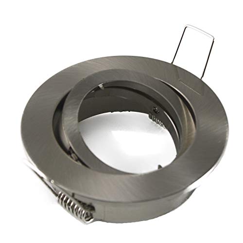 feinlux LED Einbaurahmen GU10 68mm schwenkbar silber rund