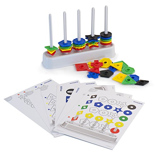 Miniland 95270 Abacolor Shapes Steckspiel 100 Formen Koffer