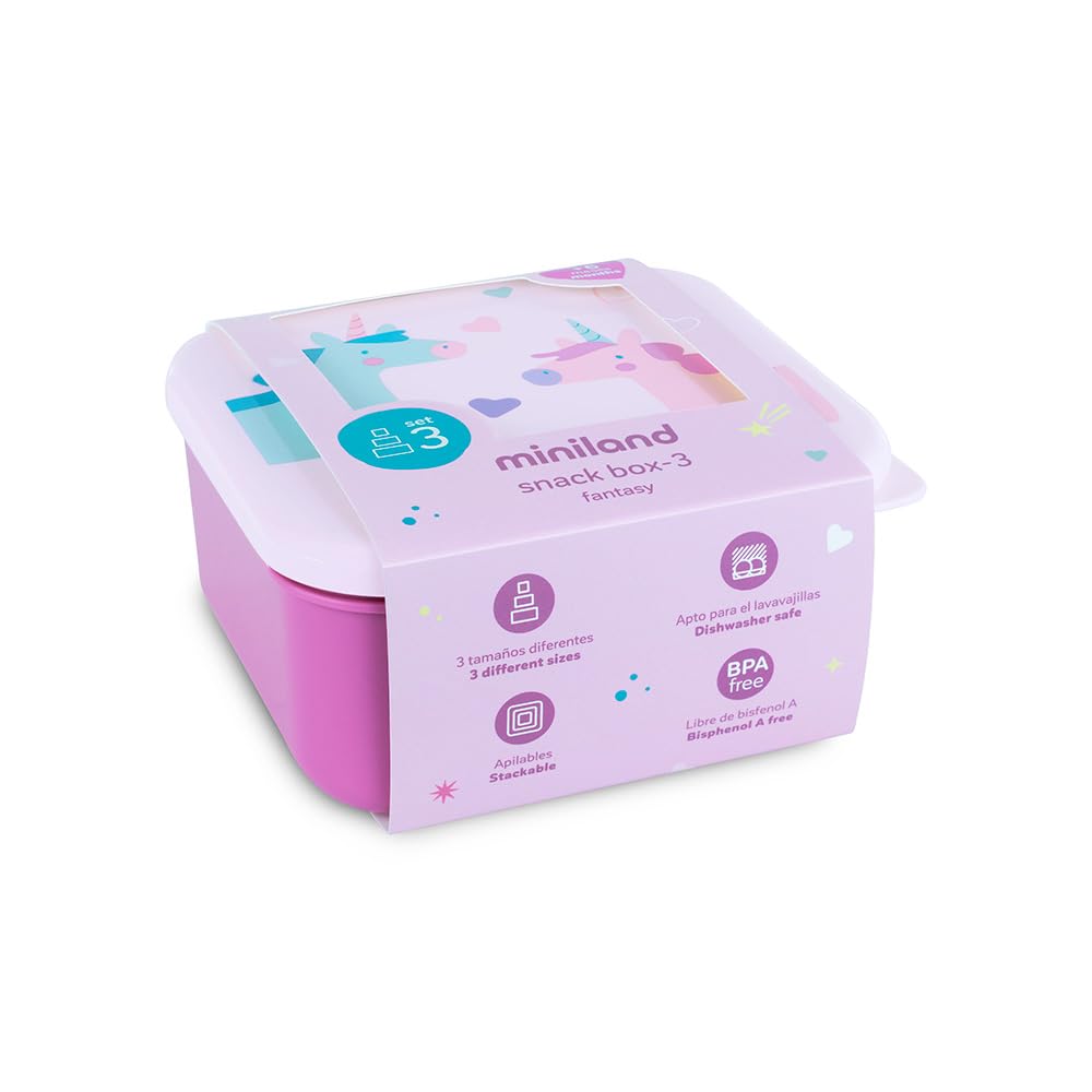 Miniland Nutrition Brotdosen 3er Fantasy BPA-frei
