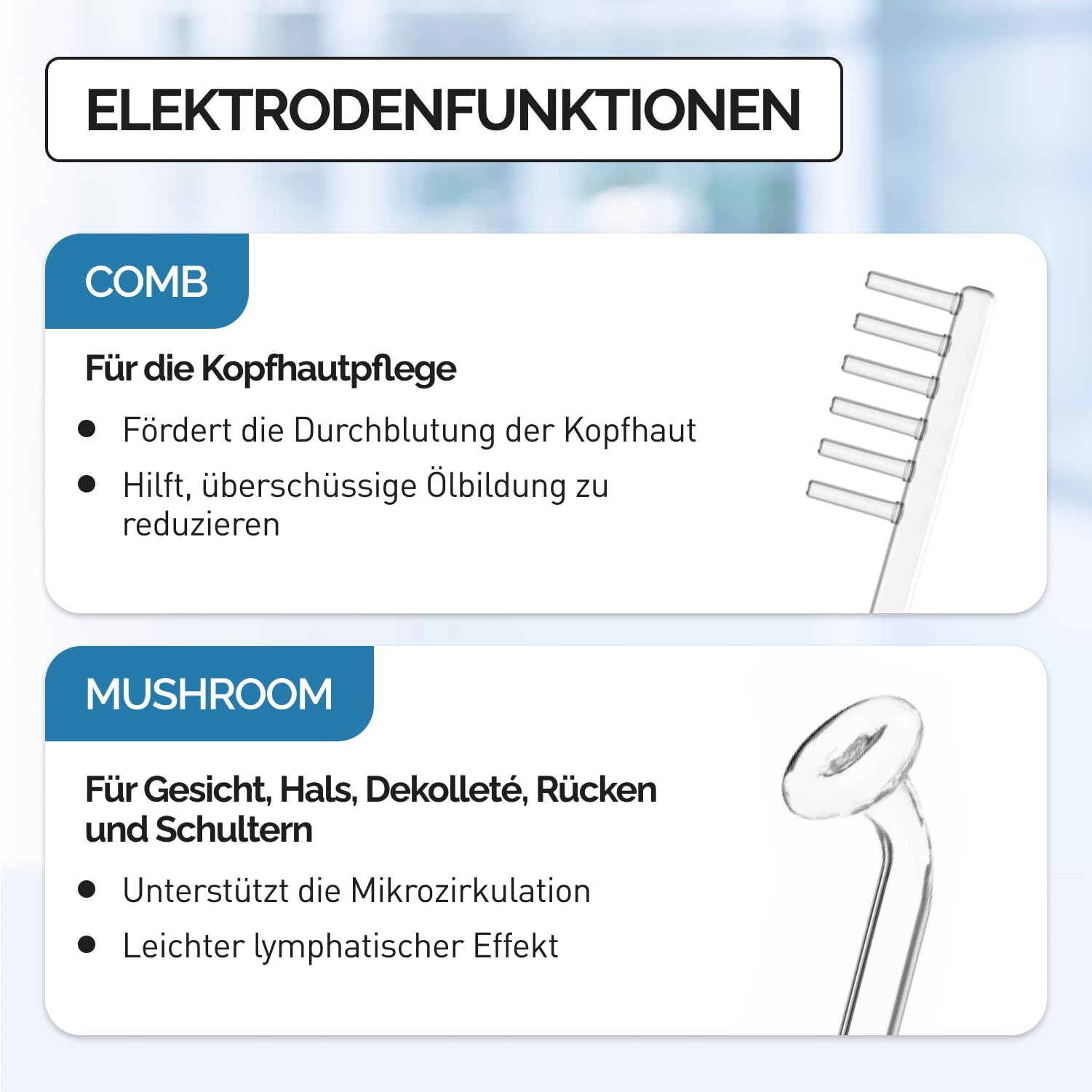 GESS Darsonval Löffel Elektrode Hochfrequenz Gesicht