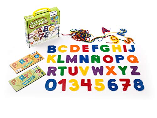 Miniland Activity 123 ABC Fädelspiel Buchstaben Zahlen 45307 bunt