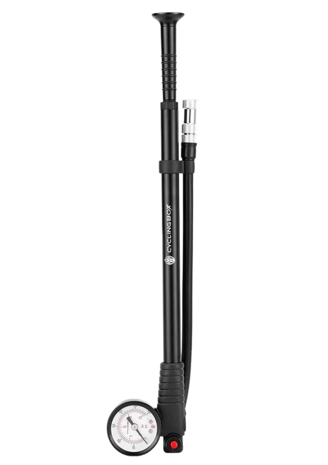smartEC Fahrradpumpe Dämpferpumpe 300 PSI 20 Bar Schrader Presta