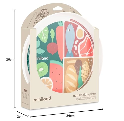 Miniland Nutrihealthy Teller mit 3 Fächern BLW