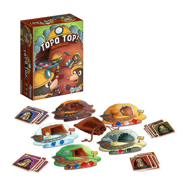 Miniland Topo Top Brettspiel ab 6 Jahren Edelsteine Strategie