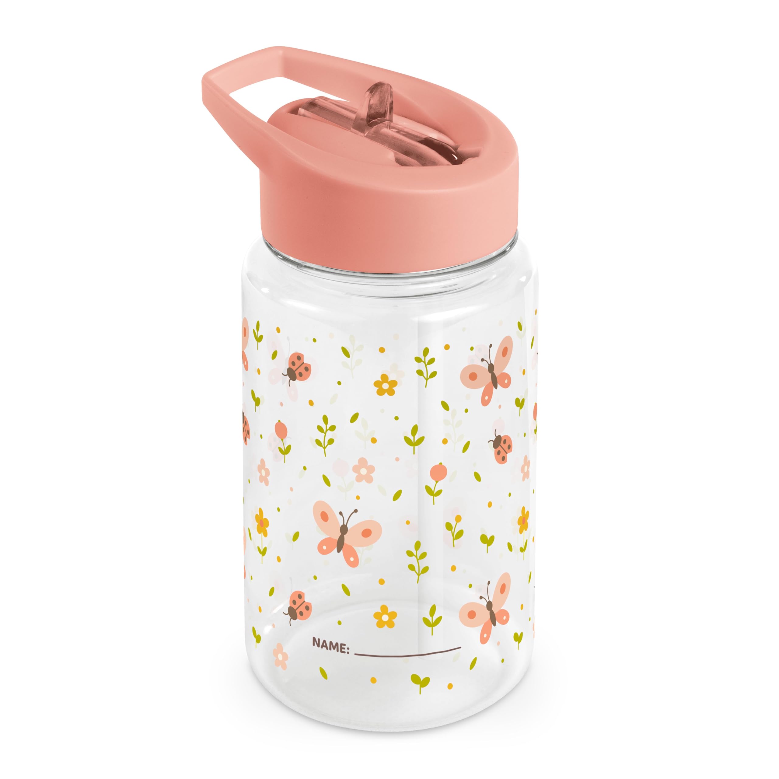 Miniland Kiddie Bottle Butterfly Trinkflasche 450 ml Strohhalm