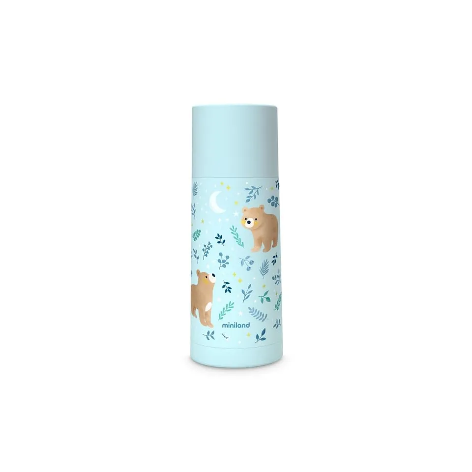Miniland Thermosflasche 350 ml Bear Blau Edelstahl
