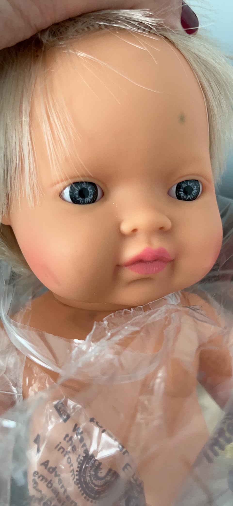 Miniland Babypuppe europäisches Mädchen 38cm Vinyl