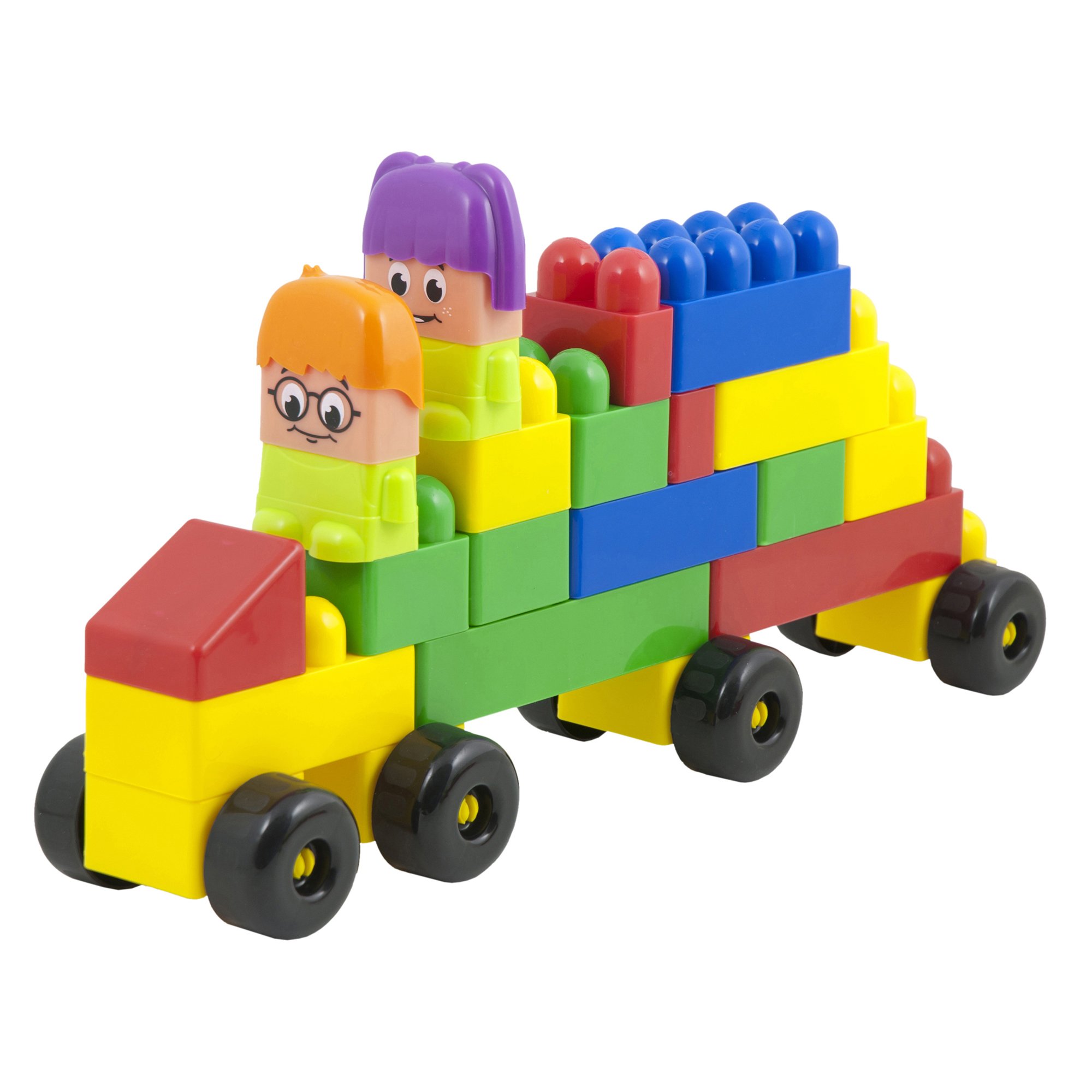 Miniland Super Blocks 32337 Bausteine 64 Teile mit Rädern