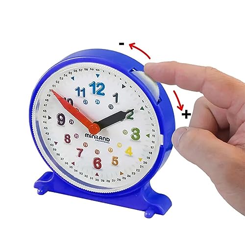 Miniland Activity Clock Lernuhr mit 12 Karten Koffer