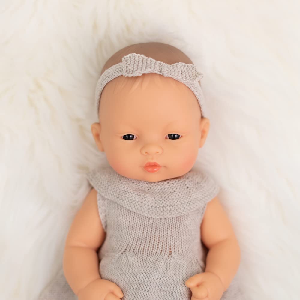 Miniland Dolls Babypuppe Mädchen 32 cm asiatisch Vinyl Unterwäsche