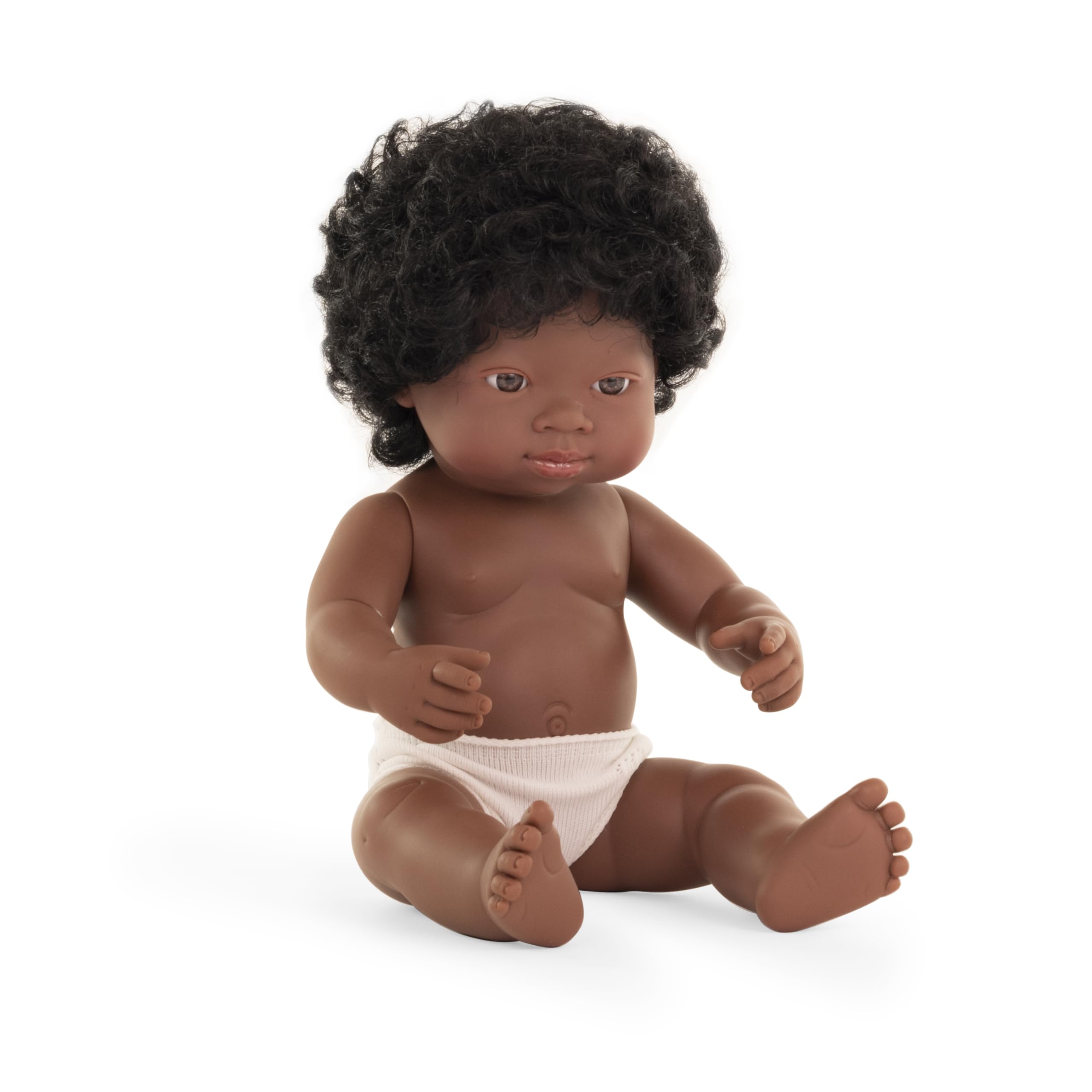 Miniland Babypuppe afrikanisches Mädchen 38cm Vinyl