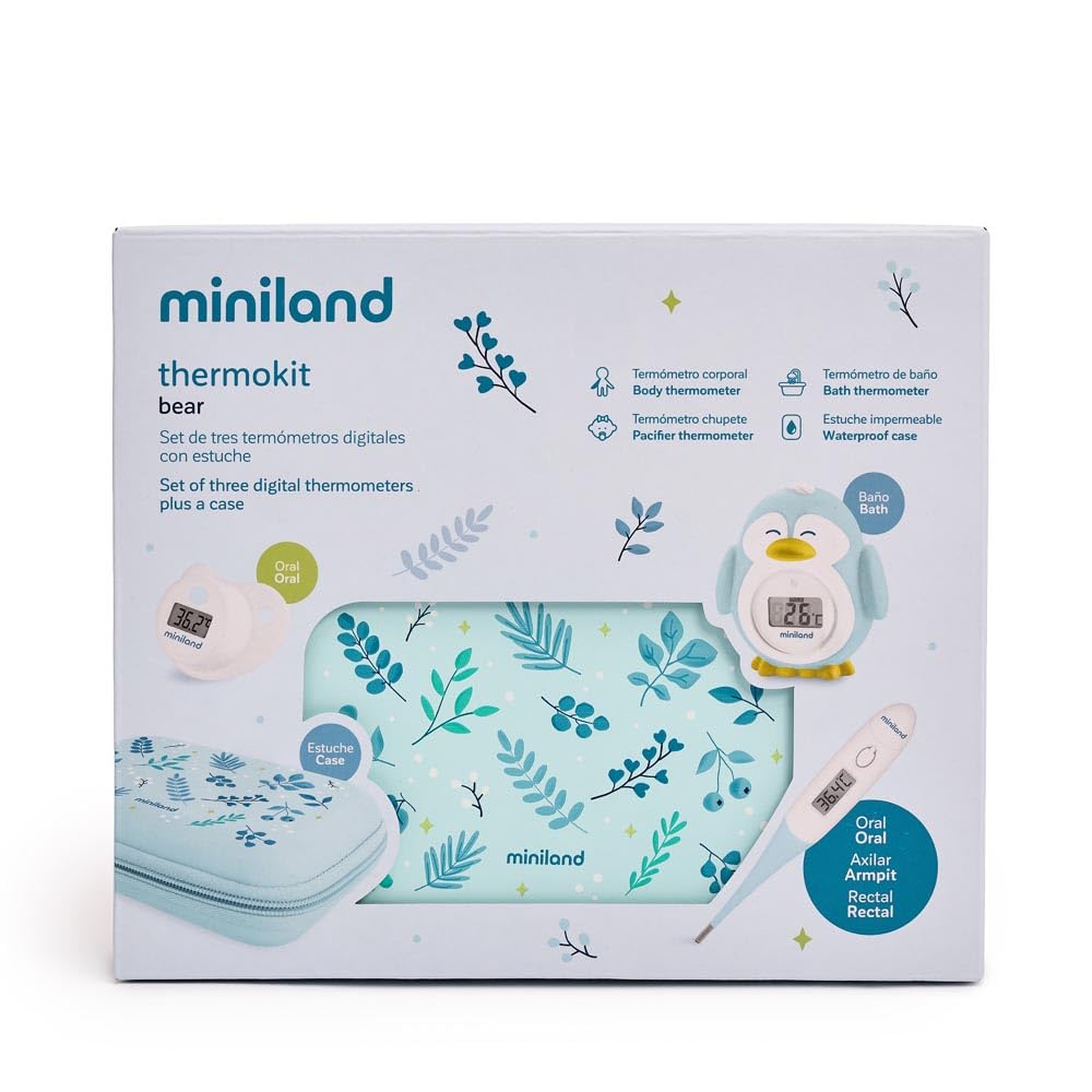 Miniland Thermokit Bear 3er Thermometer-Set Blau Bear