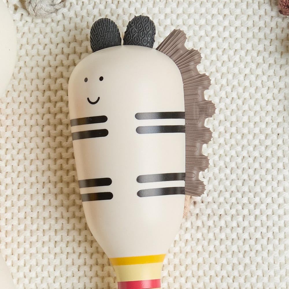 Miniland Infant Zebra Rattle Rassel Zebra mit Beißring
