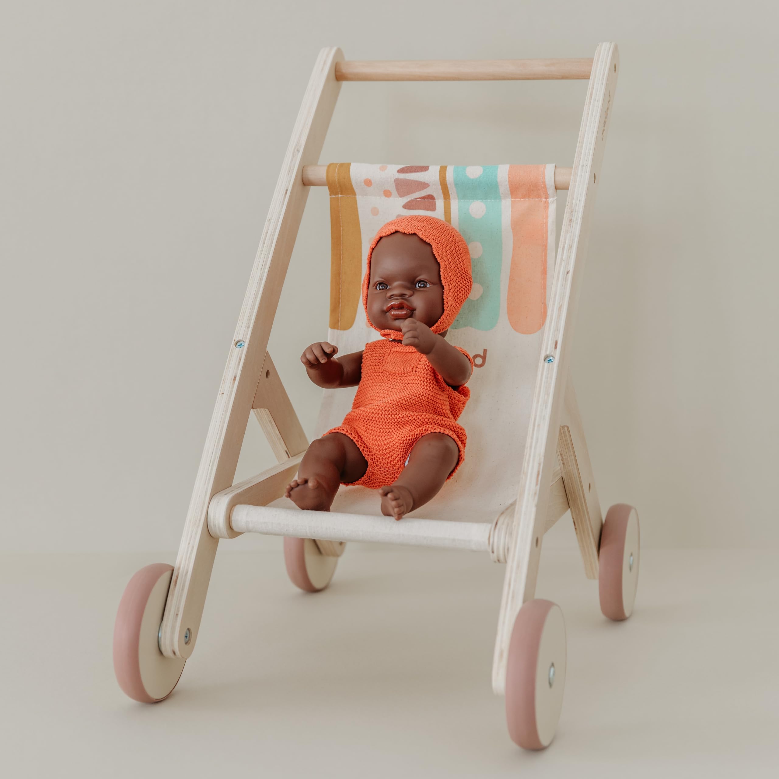 Miniland 31034 Babypuppe Afrikanisches Mädchen 32 cm