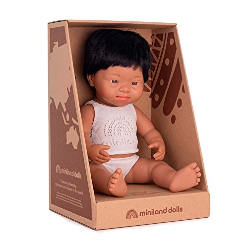 Miniland Dolls 31267 Babypuppe Junge 38 cm Down Syndrom