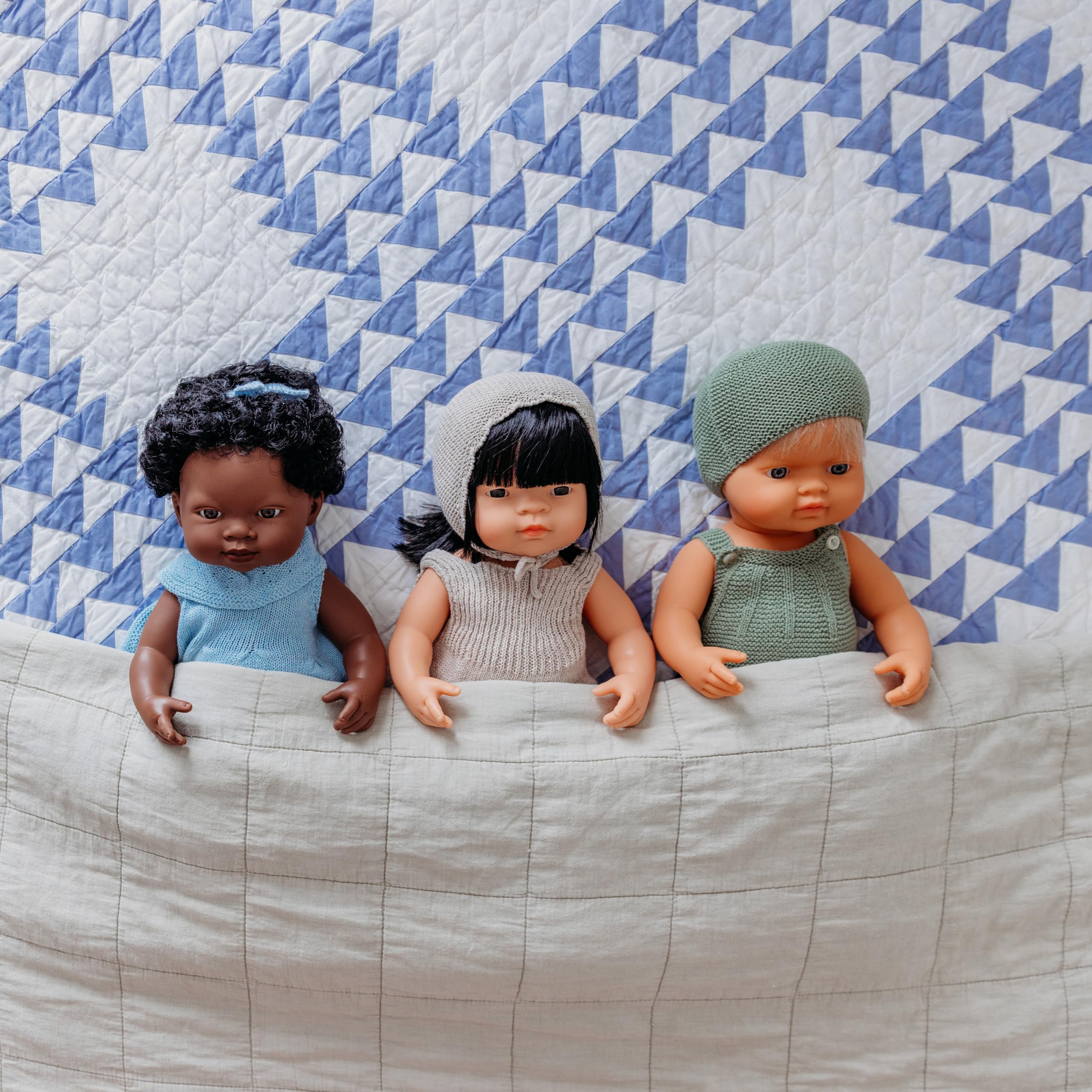 Miniland Babypuppe afrikanisches Mädchen 38cm Vinyl