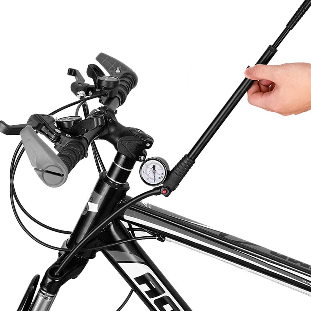 smartEC Fahrradpumpe Dämpferpumpe 300 PSI 20 Bar Schrader Presta