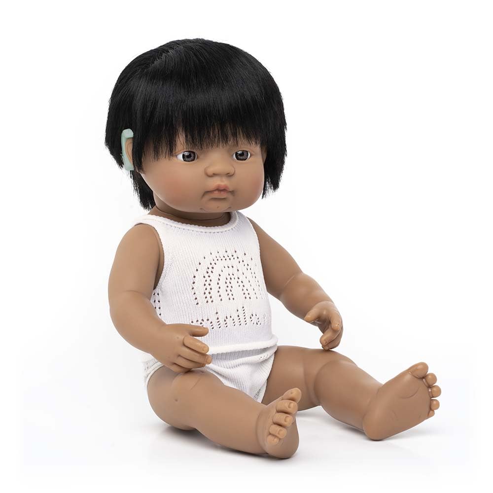 Miniland Puppe Südamerikanischer Junge 38cm Hörgerät