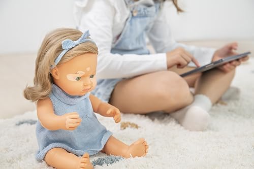 Miniland Colourful Babypuppe 38 cm Vitiligo dunkelblond